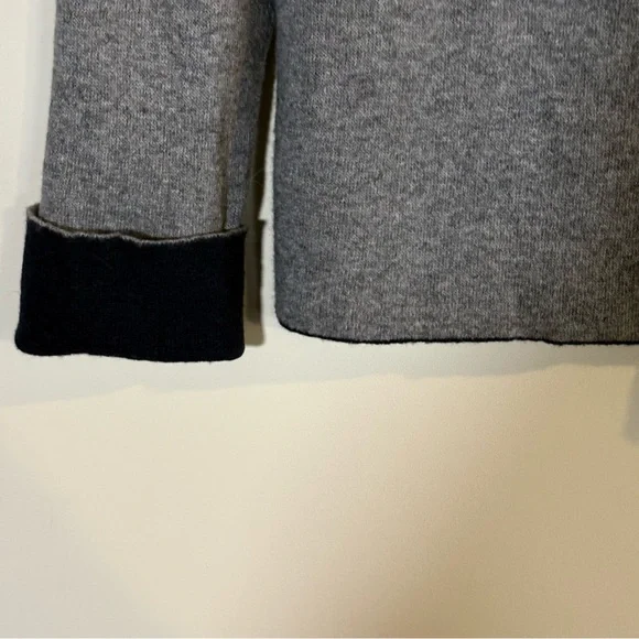 Chiaramente Made in Italy Wool Knit Jacket Grey Cardigan Blazer Size M - Picture 6 of 9